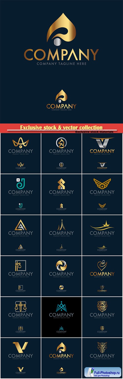 Logo vector template business set # 36