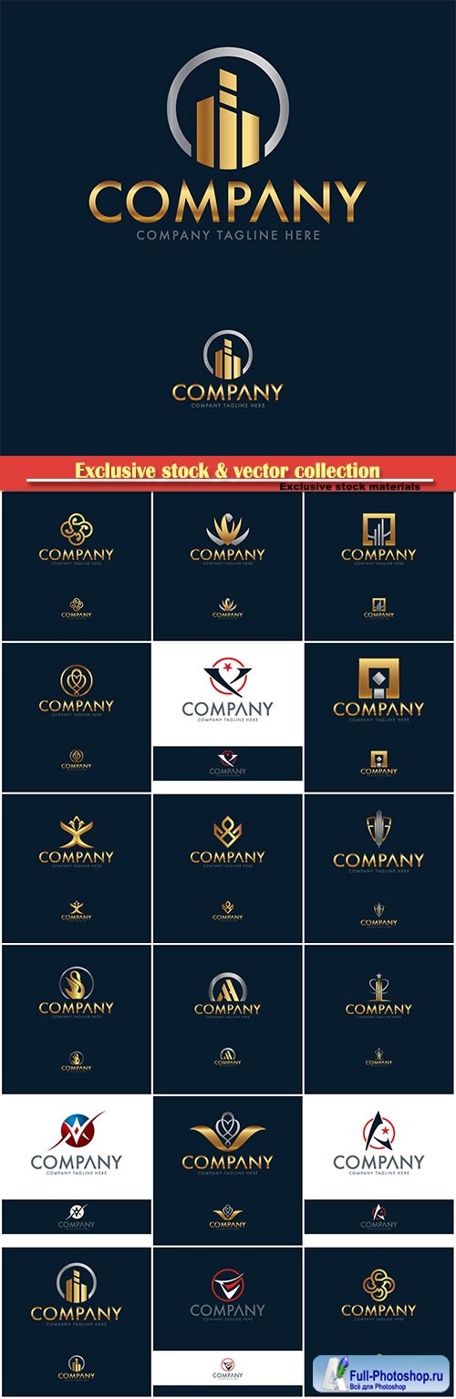 Logo vector template business set # 32