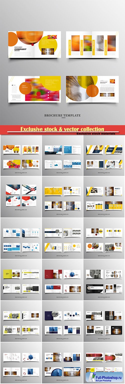 Brochure cover design vector template # 14