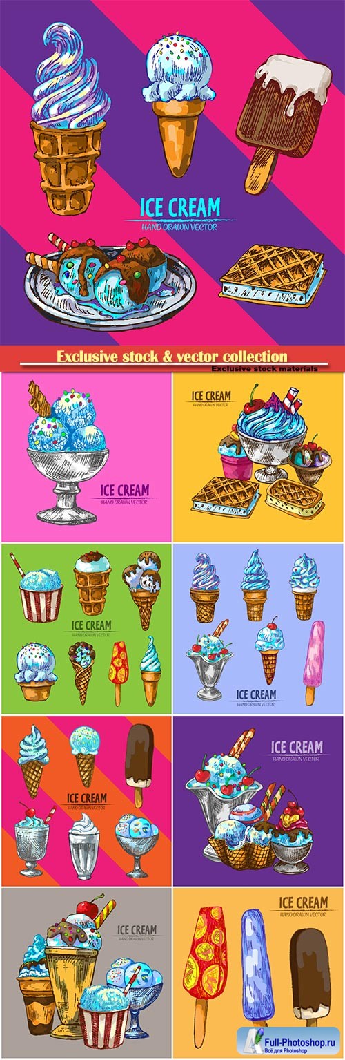 Vector ice cream illustration