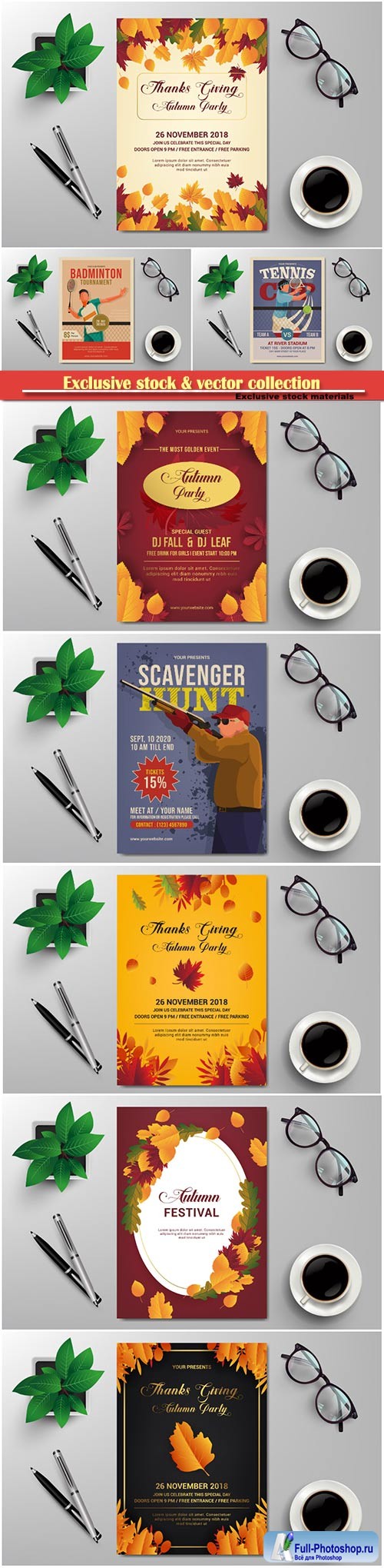 Flyer design vector template