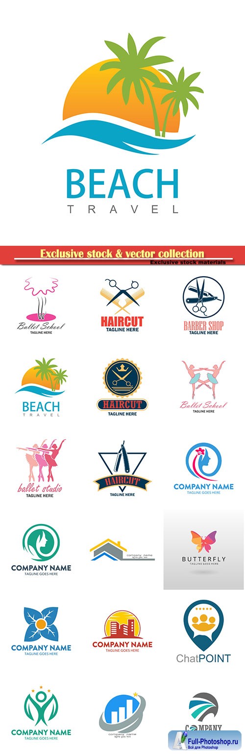 Logo vector template business set # 39