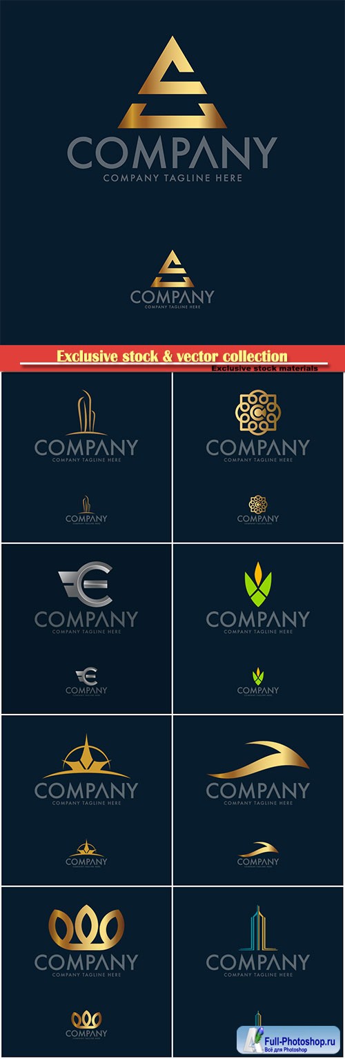 Logo vector template business set # 67