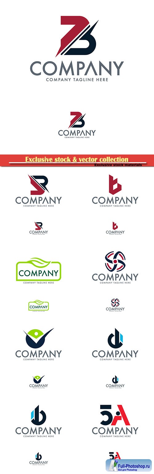 Logo vector template business set # 66