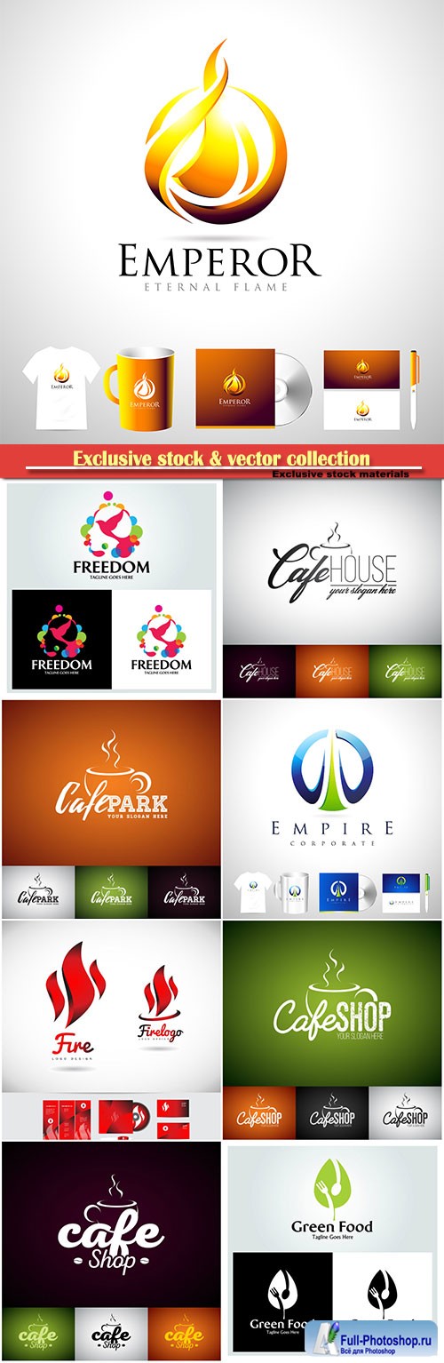 Logo vector template business set # 62