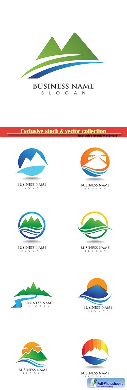 Logo vector template business set # 60