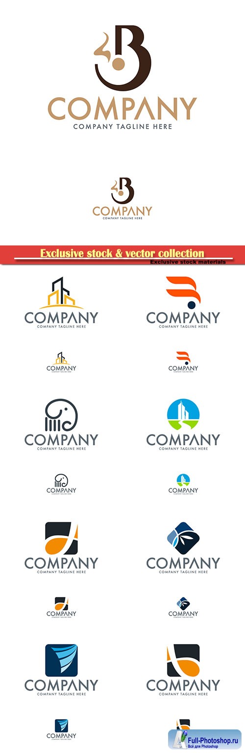 Logo vector template business set # 69