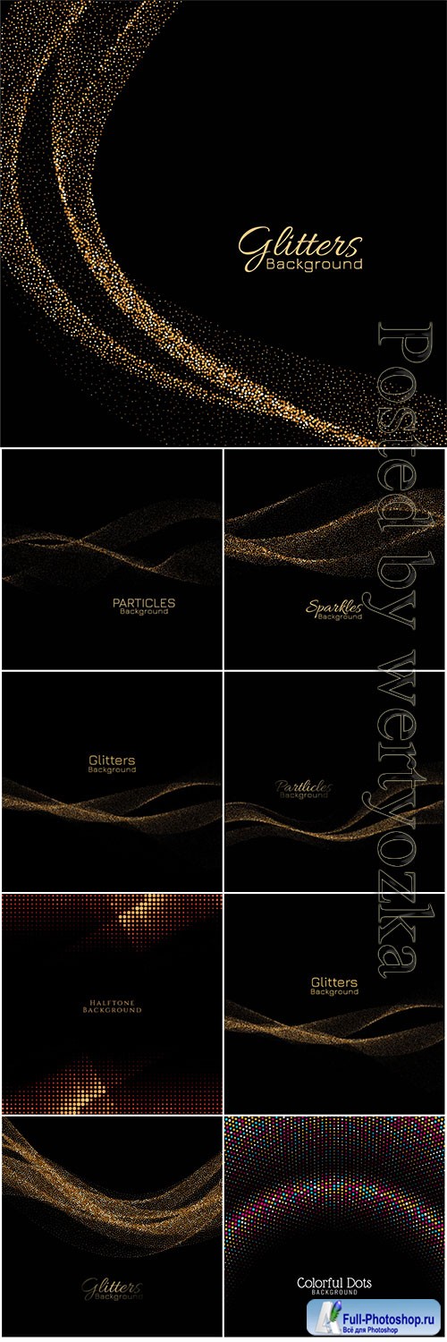 Modern golden sparkles decorative vector background