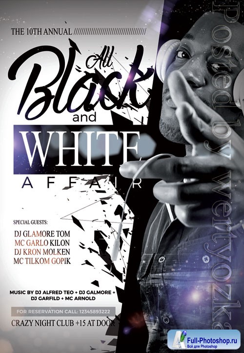 Black white affair - Premium flyer psd template