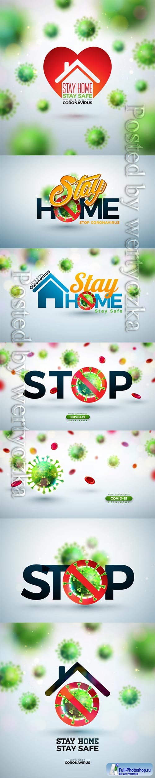 COVID 19, Coranavirus vector illustration sets # 4