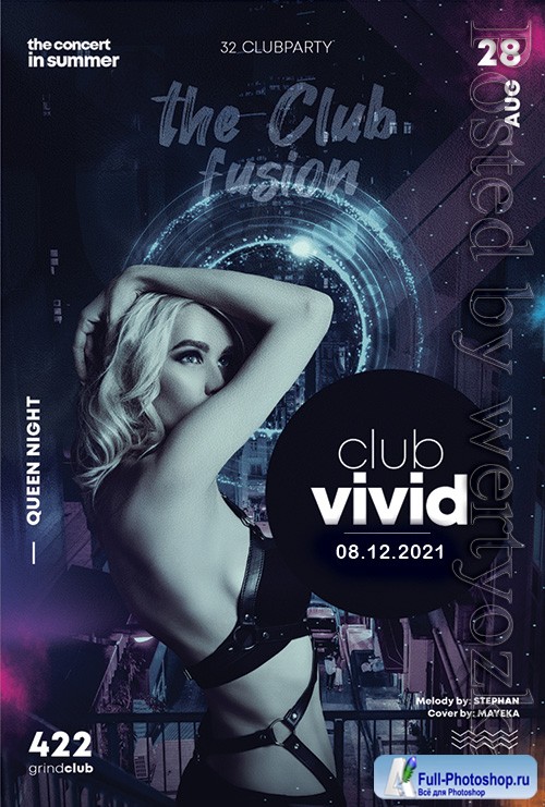 Club vivid - Premium flyer psd template