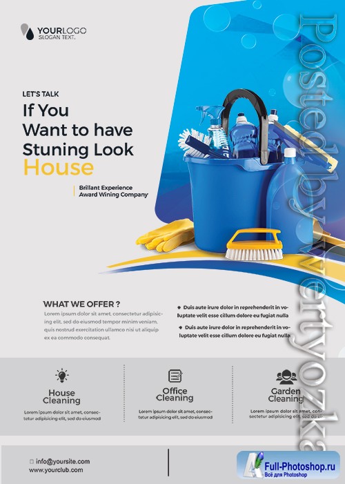 Cleaning Service - Premium flyer psd template