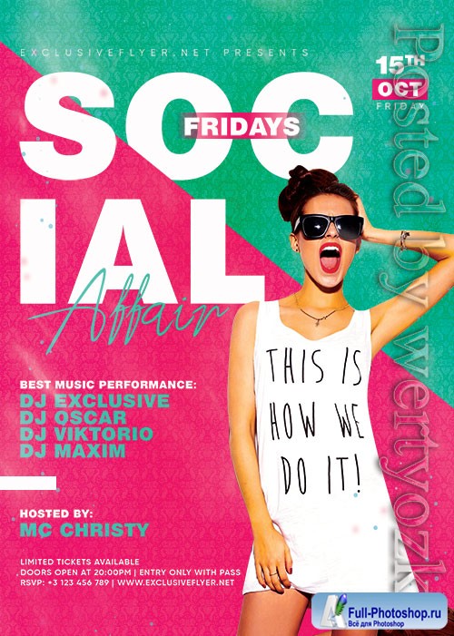 Social fridays affair - Premium flyer psd template