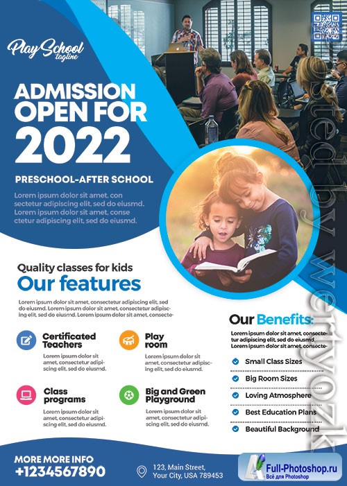 School Admission  - Premium flyer psd template