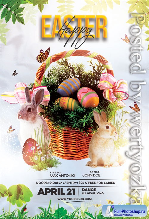 Easter Egg Hunt Party - Premium flyer psd template