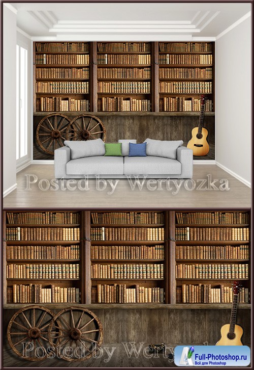 3D psd background wall living room bukkase