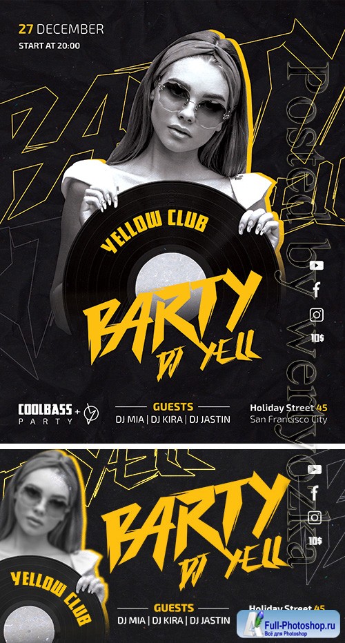 DJ Party - Premium flyer psd template