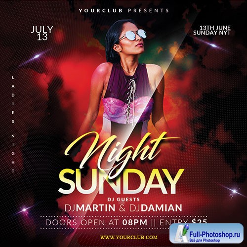 Sunday Night - Premium flyer psd template