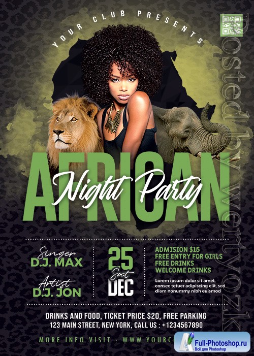 African Night Party - Premium flyer psd template