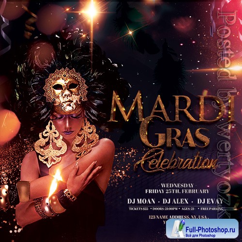 Masquerade Ball Party - Premium flyer psd template