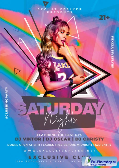 Saturday nights - Premium flyer psd template