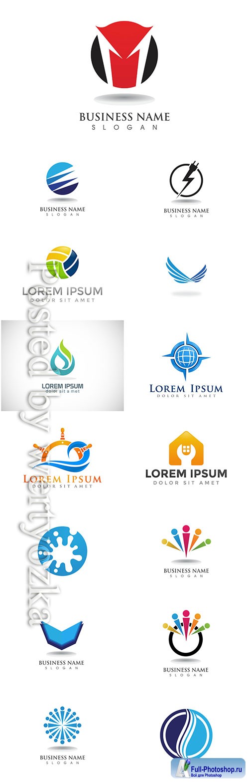 Logos set, business vector # 3