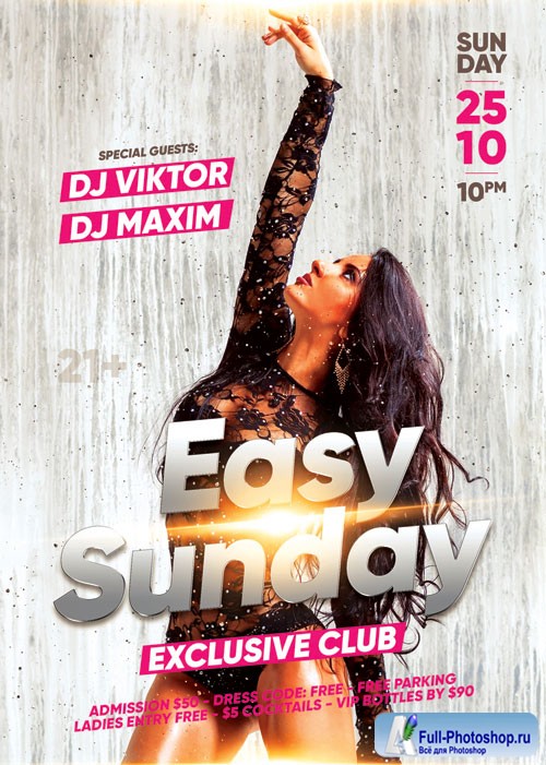 Easy sunday - Premium flyer psd template