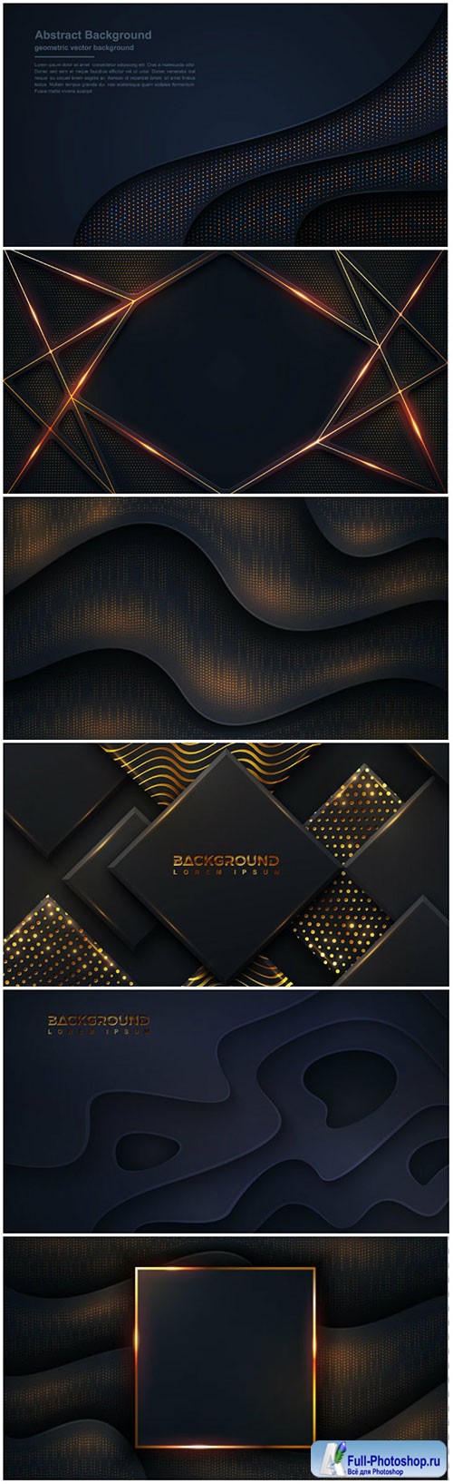 Luxury dark background textured and wavy with a combination of shining dots