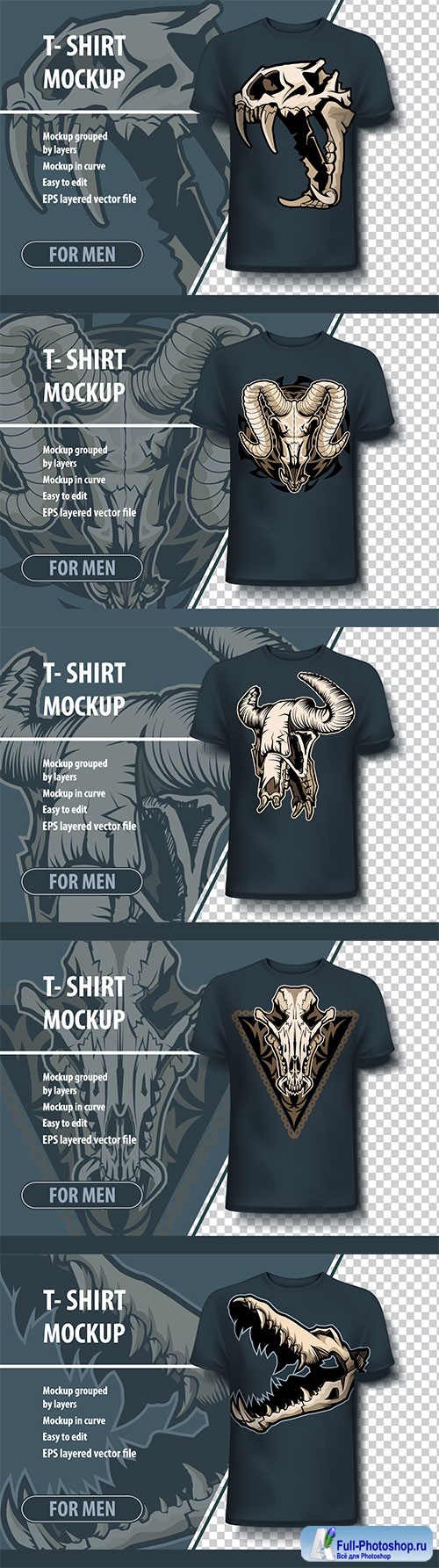 Mock-up template for printing on T-shirts