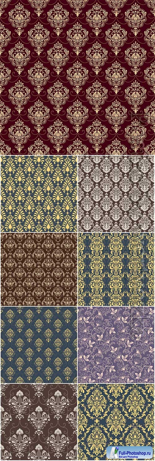 Vector flower seamless pattern, elegant texture