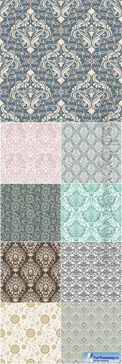 Vector damask seamless pattern