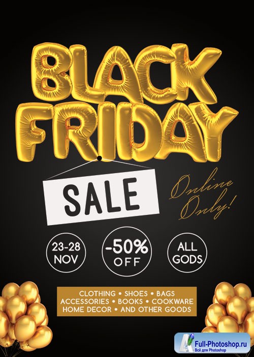 Black friday flyer - Premium flyer psd template