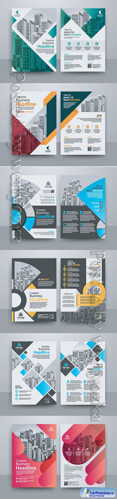 Business vector template for brochure, annual report, magazine # 10