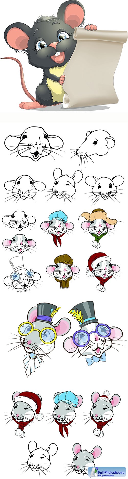 Rats, symbol of the year 2020 according to the Chinese calendar