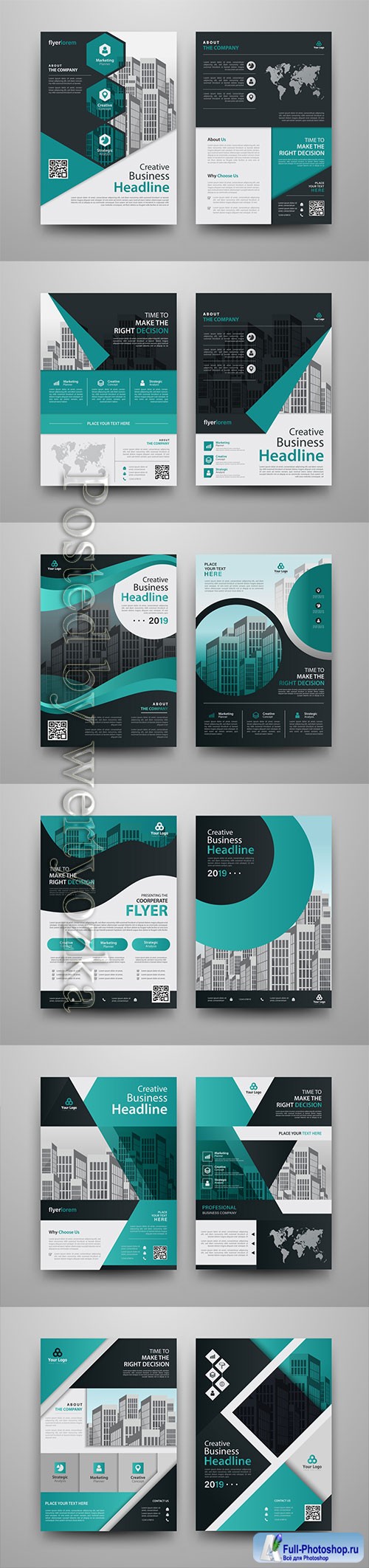 Business vector template for brochure, annual report, magazine 