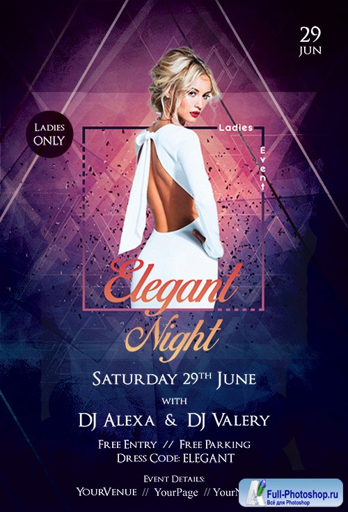 Elegant Ladies Night - Premium flyer psd template