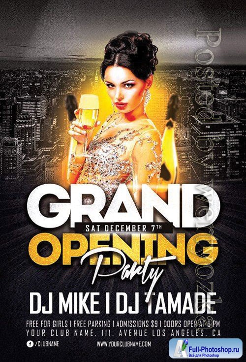 Grand opening party - Premium flyer psd template