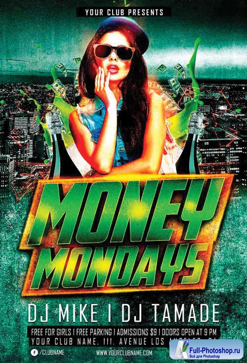 Money Mondays Party - Premium flyer psd template