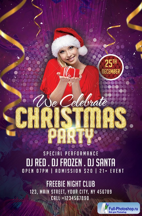 Christmas Night Party - Premium flyer psd template