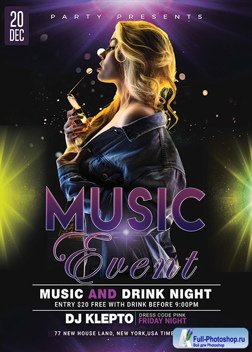 Music Event - Premium flyer psd template