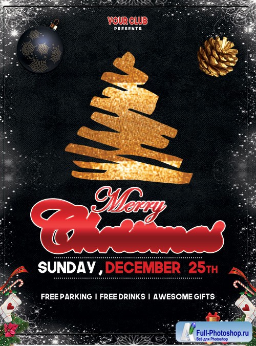 Merry Christmas Event - Premium flyer psd template