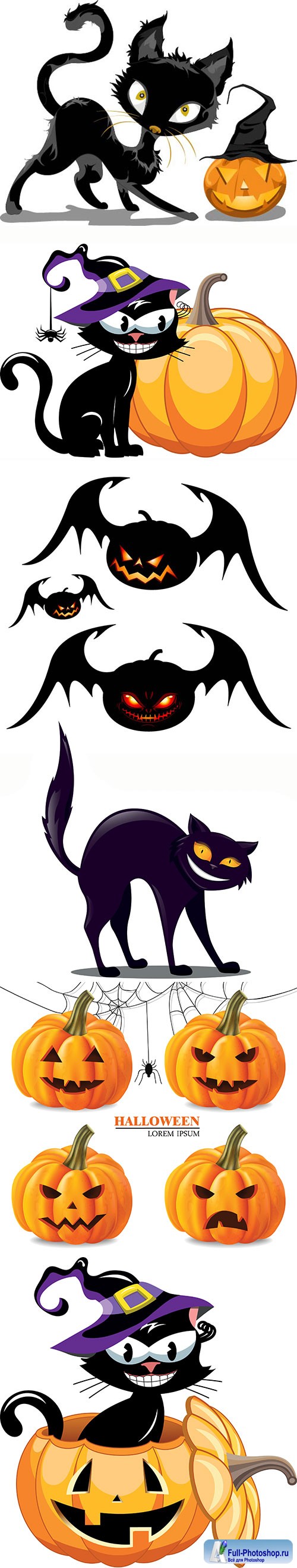 Halloween illustration set in vector # 6