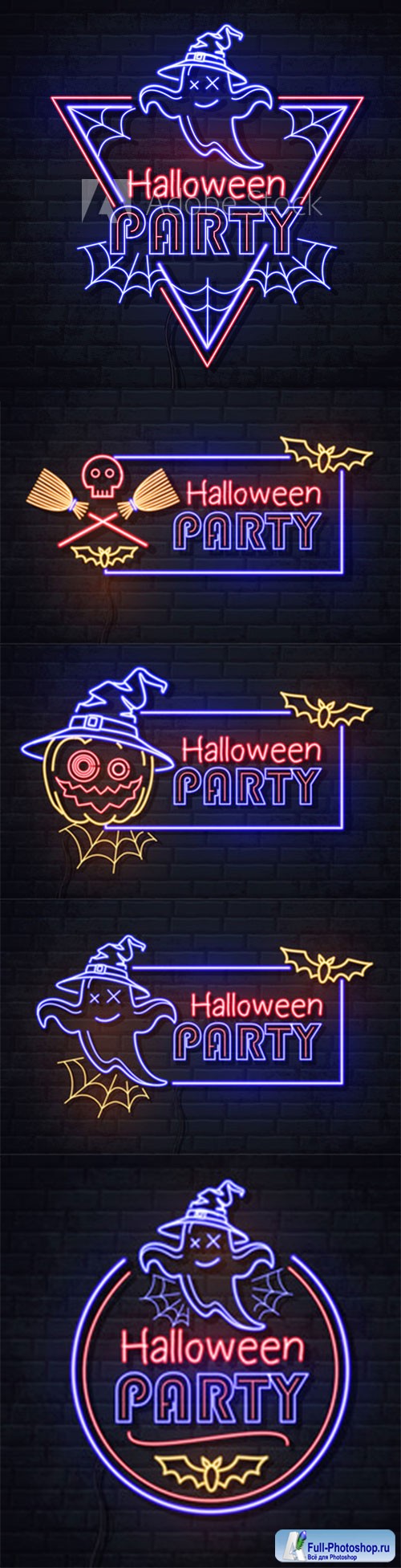 Halloween illustration set in vector # 2