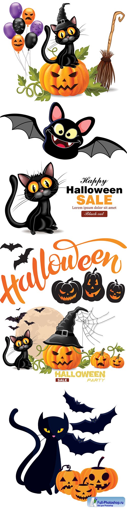 Halloween illustration set in vector # 5