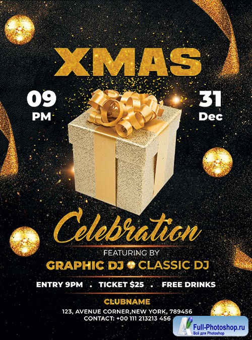 Celebration XMAS - Premium flyer psd template