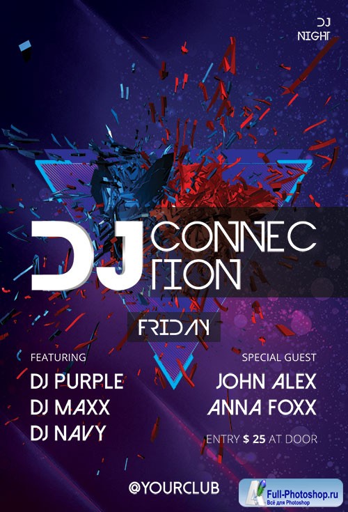 DJ Connection - Premium flyer psd template