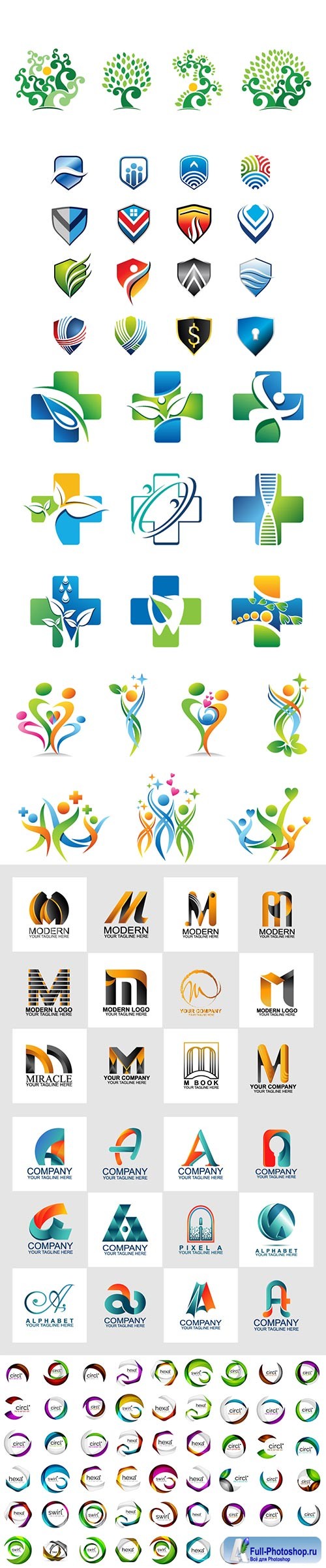 Logo vector template business set # 85