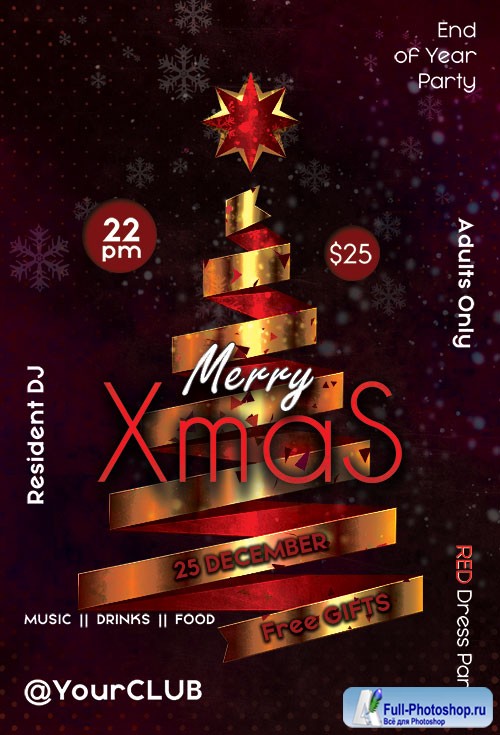 Merry Xmas - Premium flyer psd template