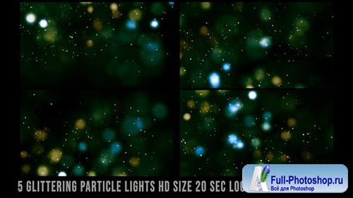 Videohive - Glittering Particles Lights Green Pack - 24968284