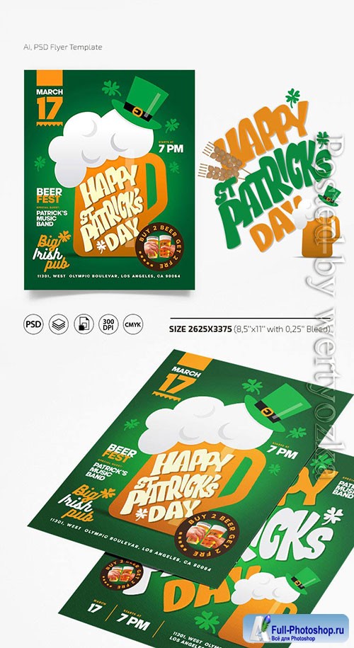 St Patrick Day - Premium flyer psd template